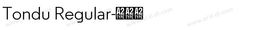 Tondu Regular字体转换